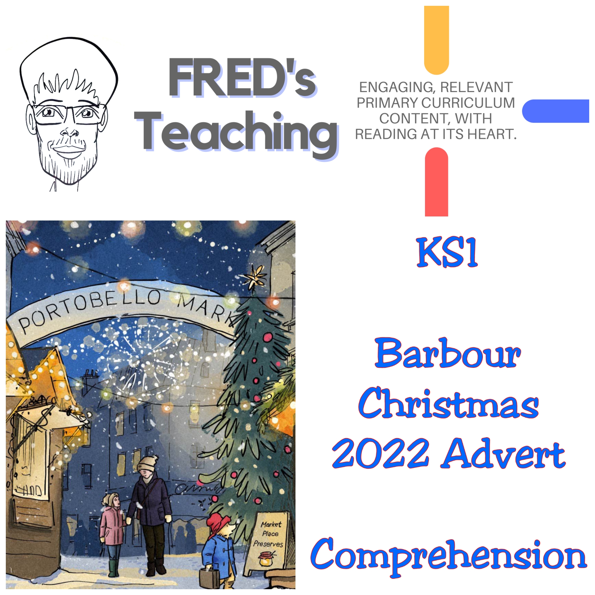 KS1 Barbour Christmas 2022 Advert Comprehension Fred's Teaching